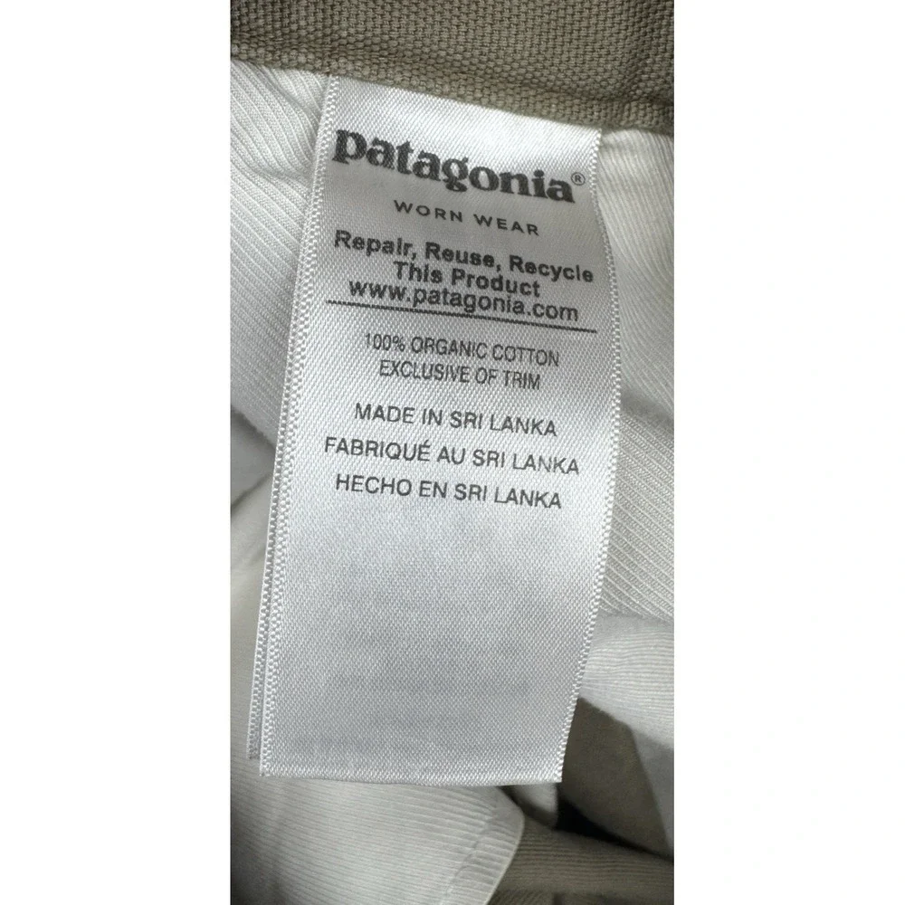 Patagonia Organic Cotton Work Wear Khaki Chino Pants Men's 36x29 (Short) READ‎